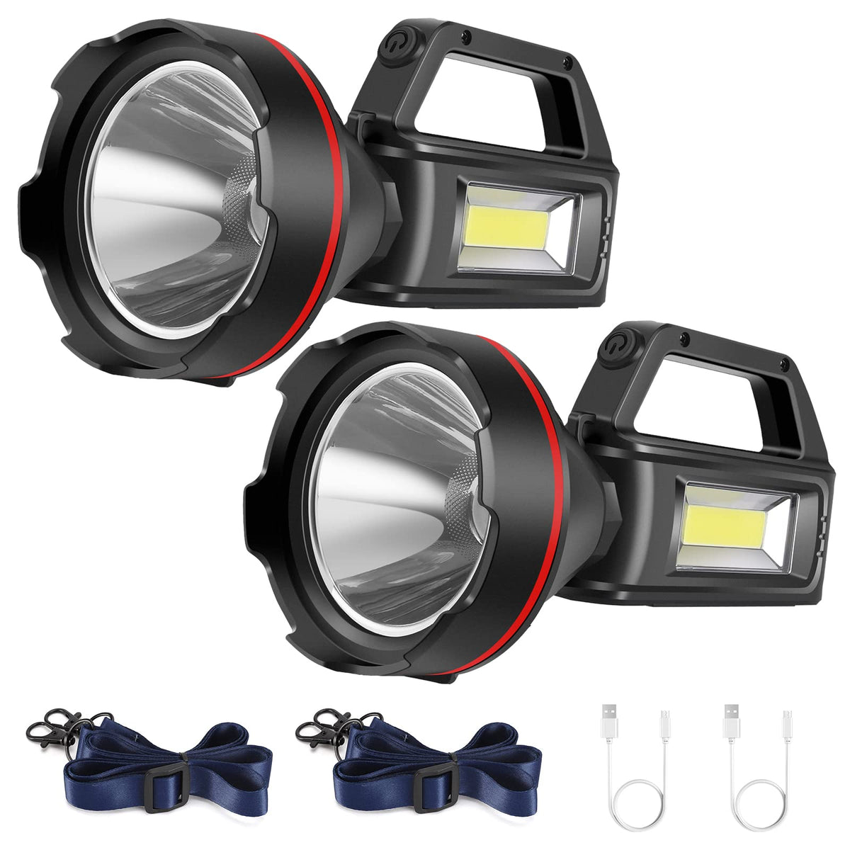 SunPro Rechargeable Spotlight battery status display for power planning.