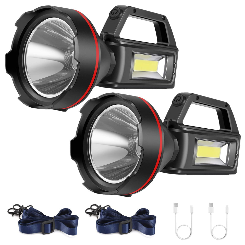 SunPro Rechargeable Spotlight battery status display for power planning.