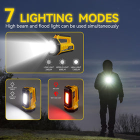SUNREI COB side light adds flood illumination when you need it.