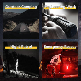 SUNREI compact lantern with a comfortable handle stays steady during outdoor tasks.