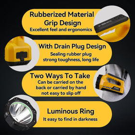 SUNREI red light SOS mode supports night signaling and warnings.