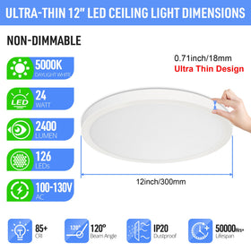 SunRider 24W 2400lm ceiling light delivers bright, energy-saving performance.