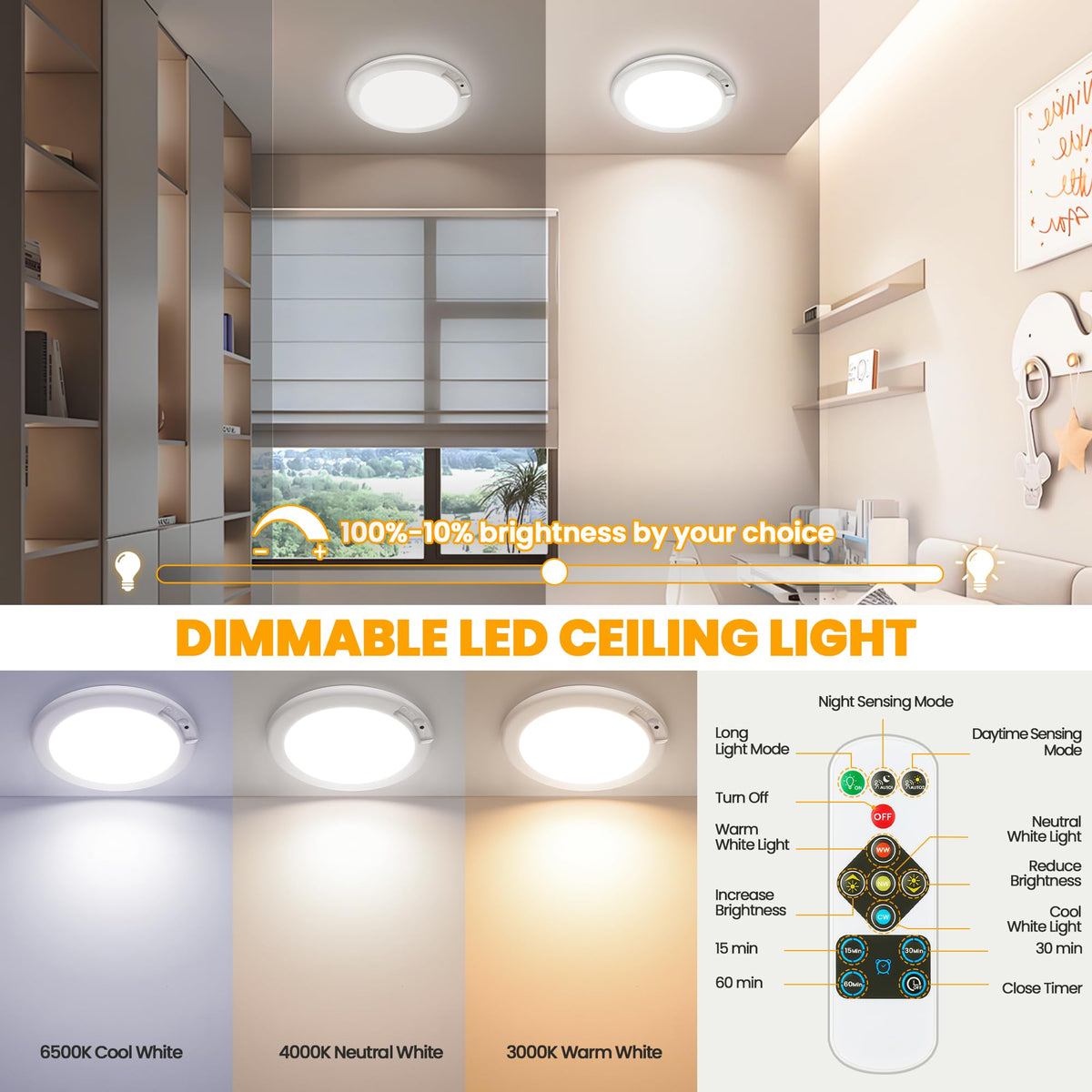 SunRider 3 color temperatures offering flexible mood lighting
