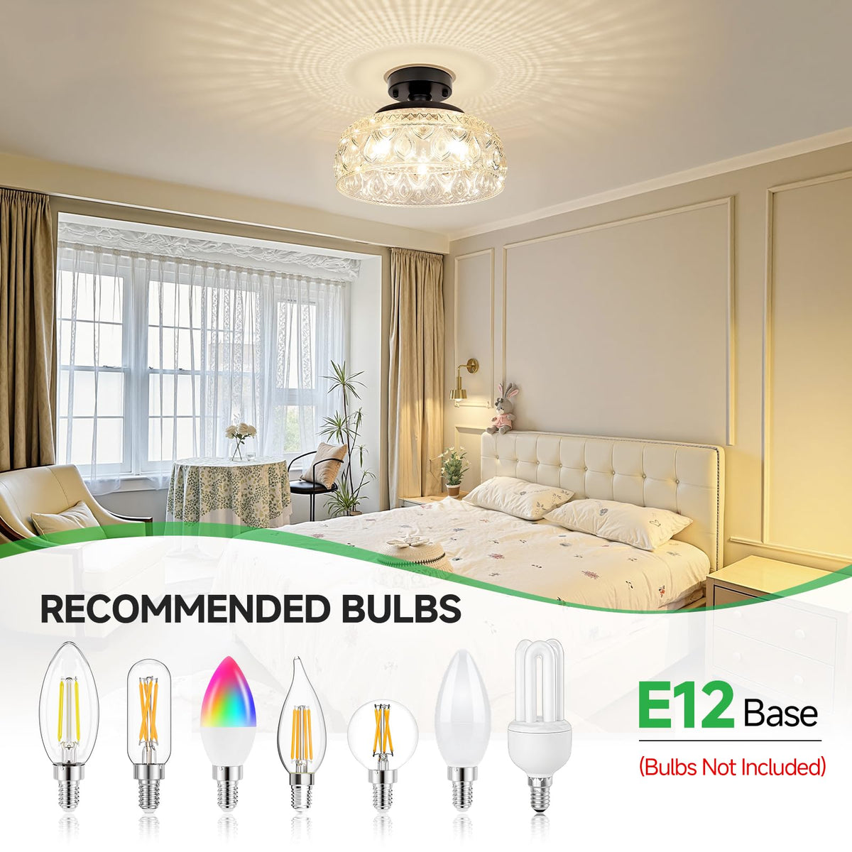 SunRider brushed nickel base offers sturdy support and a timeless, contemporary contrast.
