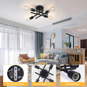 SunRider bulbs not included – supports E26 bulbs for LED or incandescent options.
