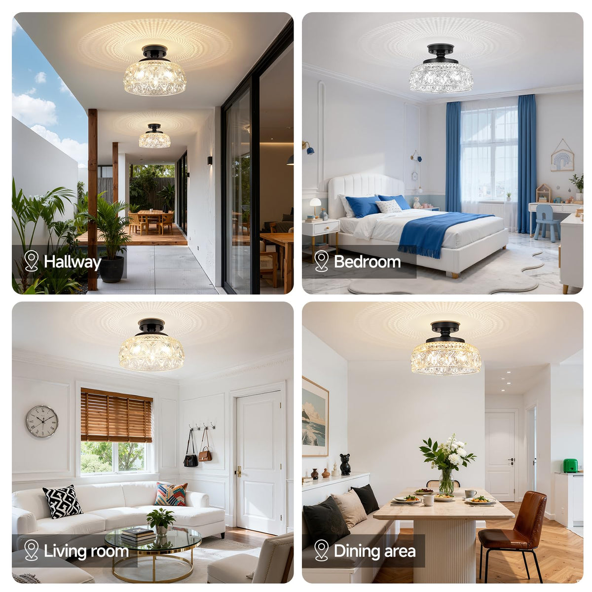 SunRider wide-bright illumination enhances shadow-free coverage in kitchens, hallways, and dining areas.