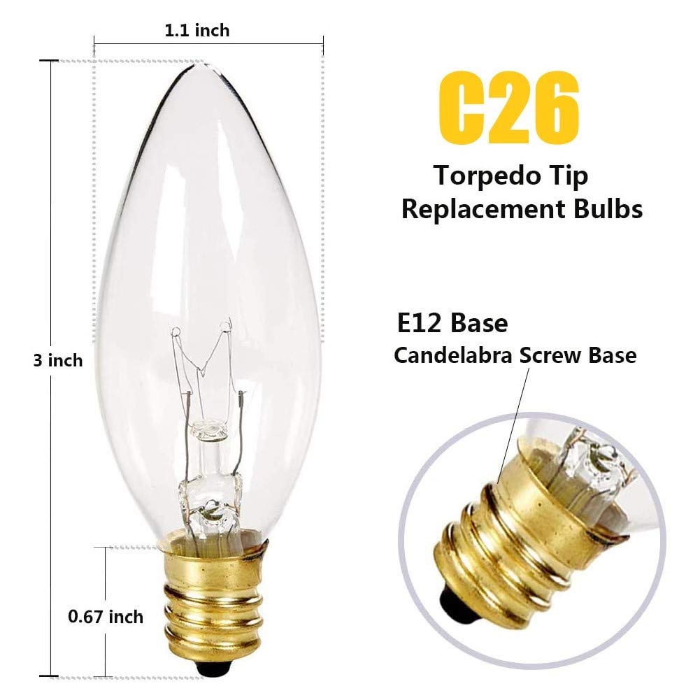 SUNSGNE 2700K warm white bulbs for cozy window candles.