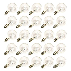 SUNSGNE clear globe G40 bulbs brighten spaces with a warm glow for patios