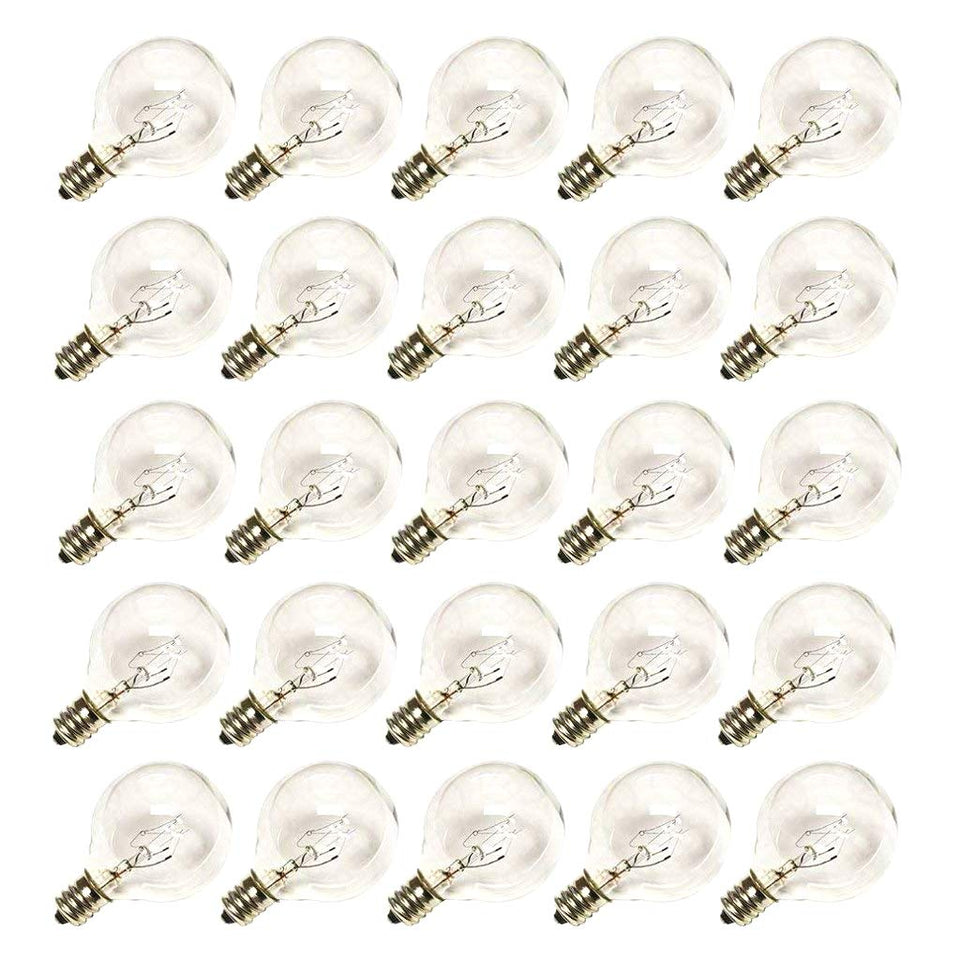 SUNSGNE clear globe G40 bulbs brighten spaces with a warm glow for patios