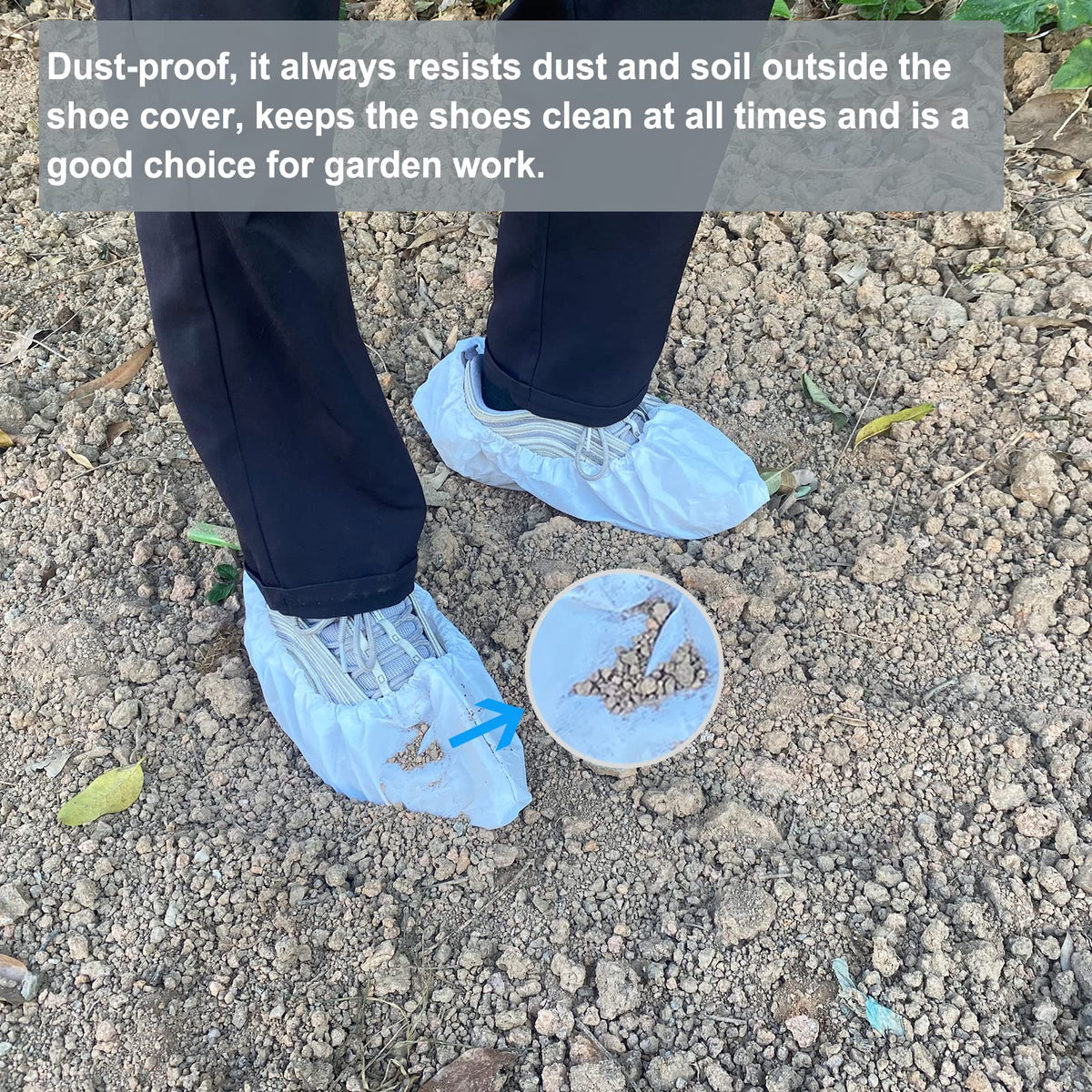 Sunshine Post shoe covers protect indoor flooring during painting, gardening, and messy projects