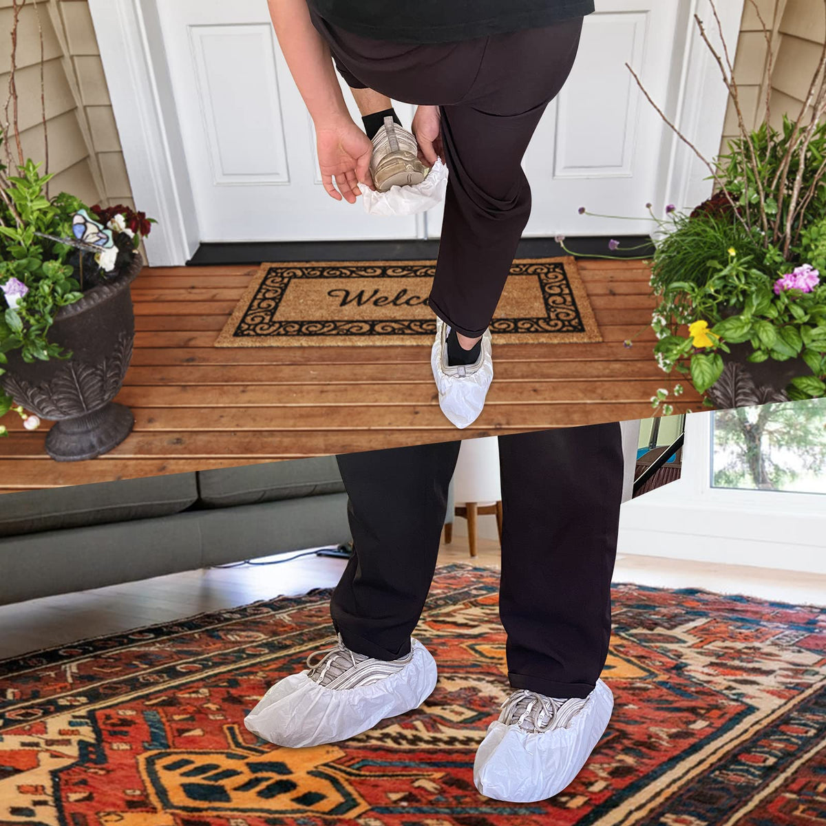 Sunshine Post one-size-fits-most shoe covers accommodate bulky footwear easily