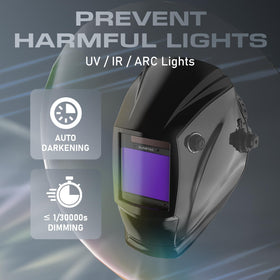 Sunstac helmet features 4-arc sensors for reliable auto-darkening