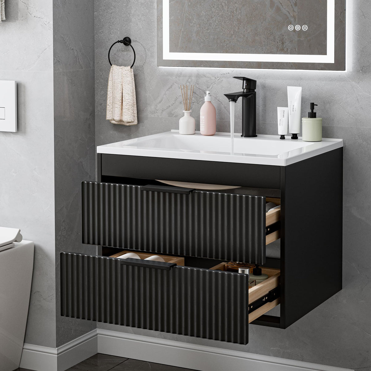 Suntage vanity size variants 24-30-36 provide adaptable bathroom fit