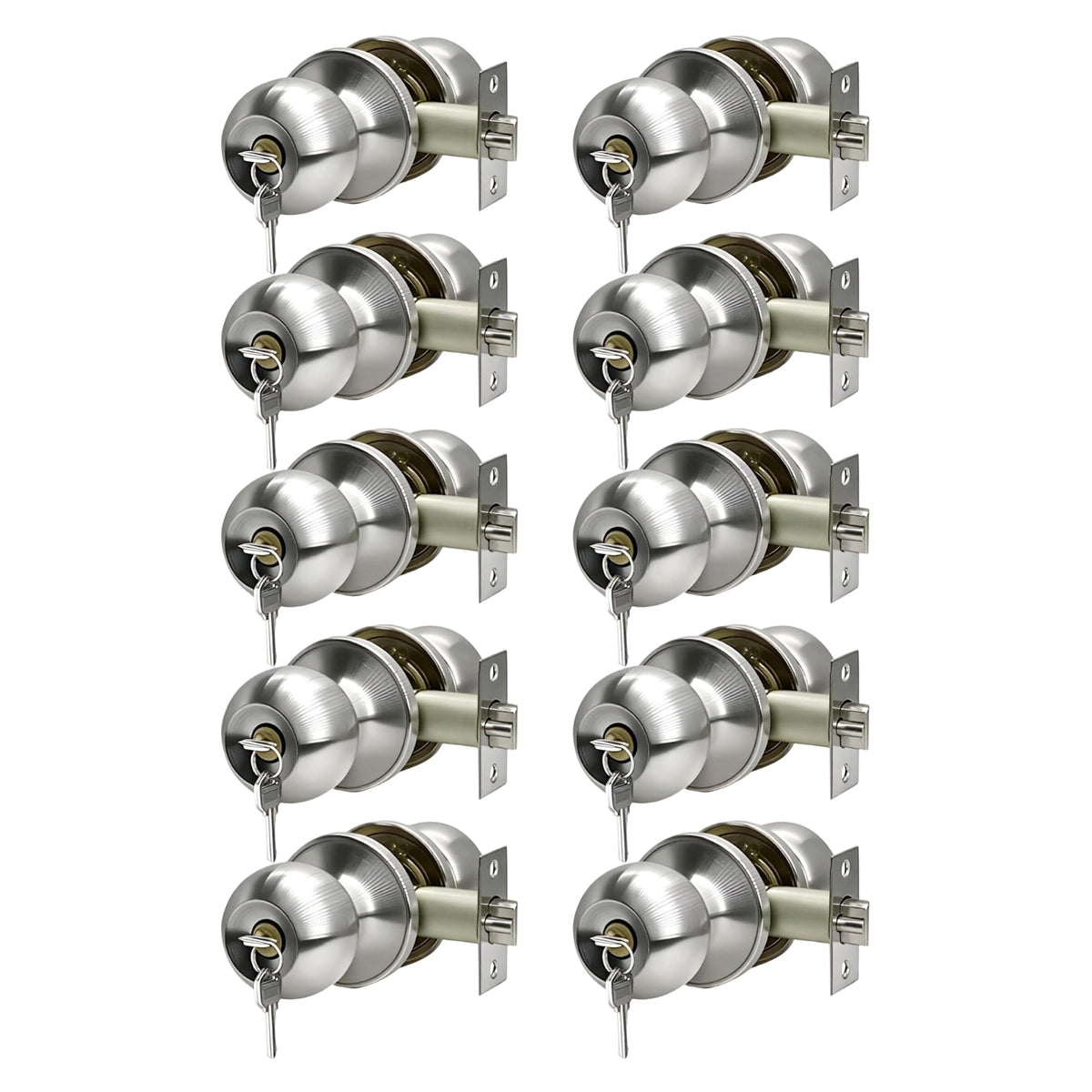SUNTAI door knob with lock and keys for secure entry