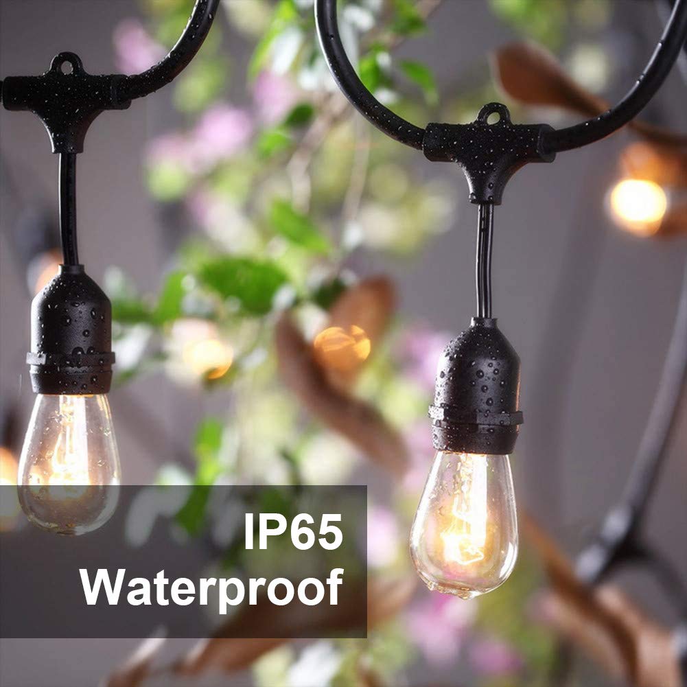 SUNTHIN weatherproof outdoor string lights resist sun, rain, and snow