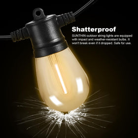SUNTHIN dimmable outdoor lights with remote compatibility for mood lighting.