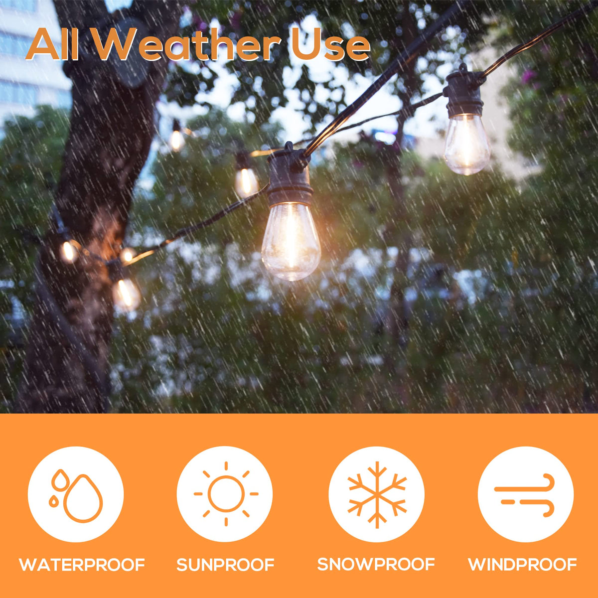 SUNTHIN end-to-end connectable lighting for flexible patio installations.