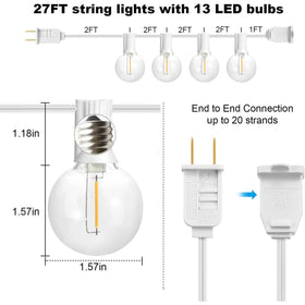 SUNTHIN G40 shatterproof bulbs close-up showing safe, durable outdoor lighting