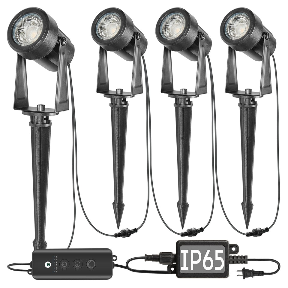 SUNTHIN outdoor landscape lights with dusk-to-dawn sensor for effortless nightly illumination