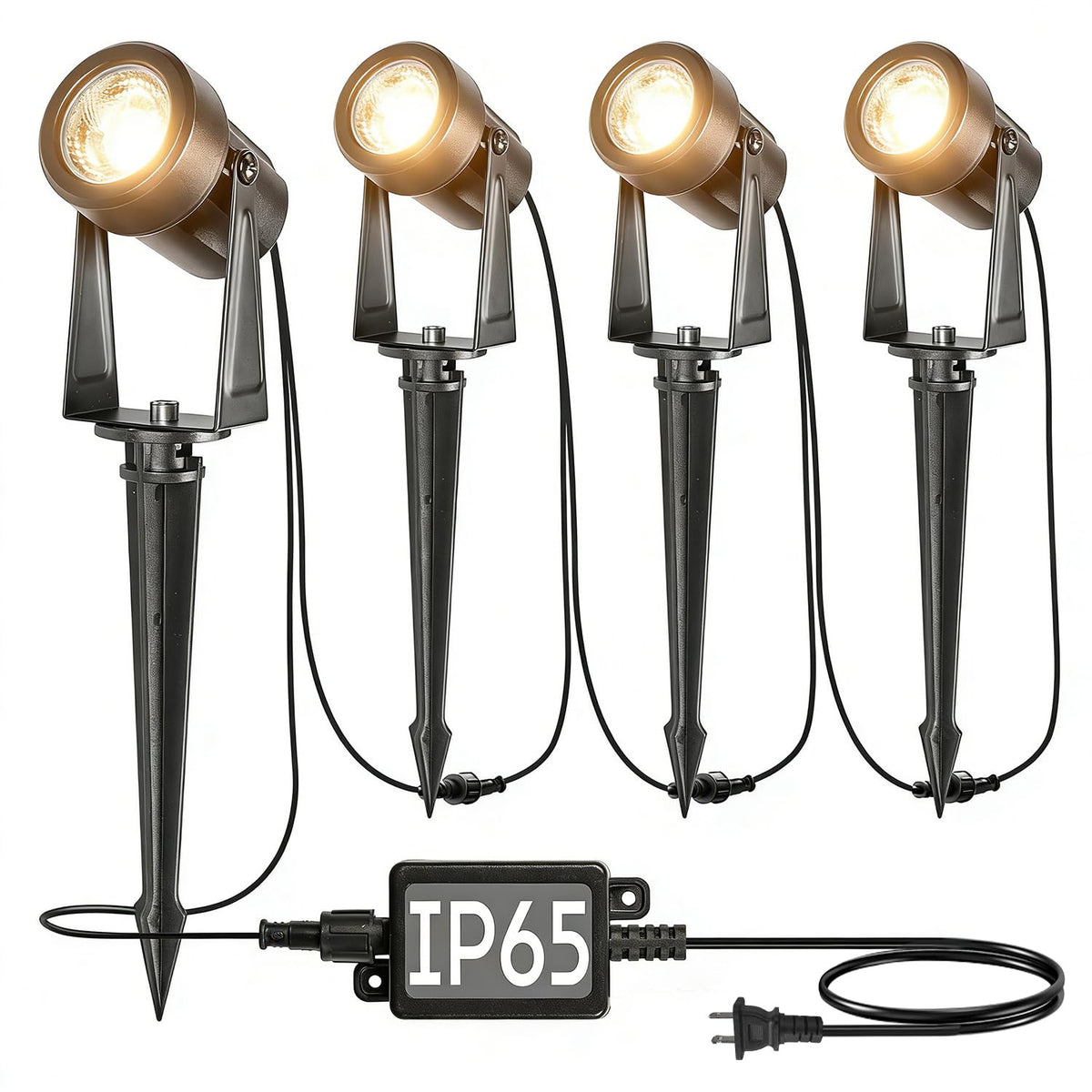 SUNTHIN outdoor spotlight kit four-pack for yard illumination and curb appeal