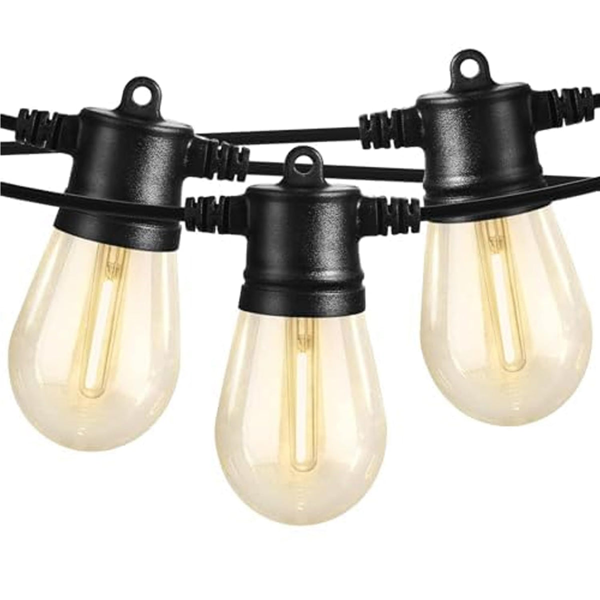 SUNTHIN outdoor string lights with 16 LED bulbs for bright patio ambiance.