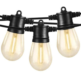 SUNTHIN outdoor string lights with 16 LED bulbs for bright patio ambiance.