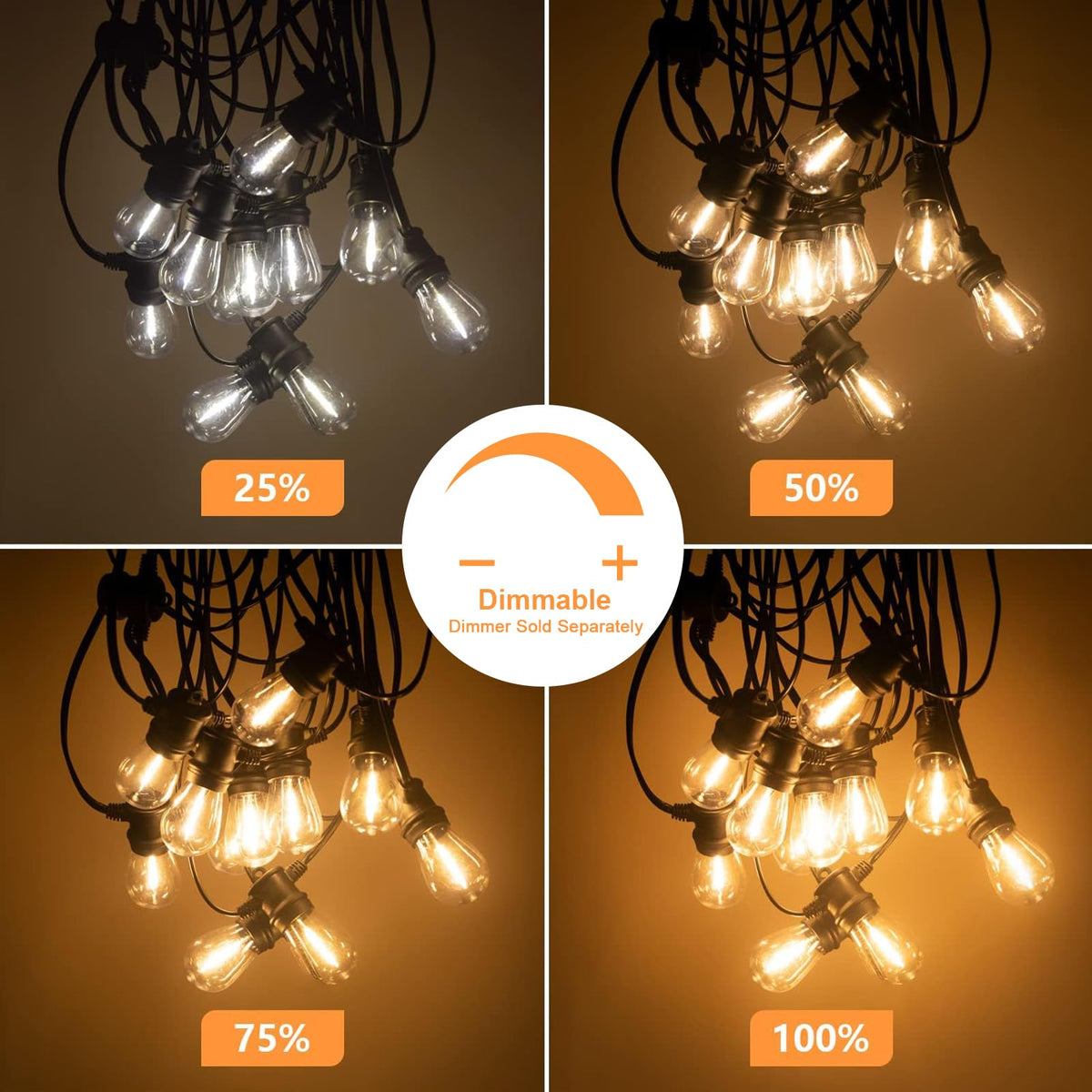 SUNTHIN outdoor lights show durable copper wire for year-round use.
