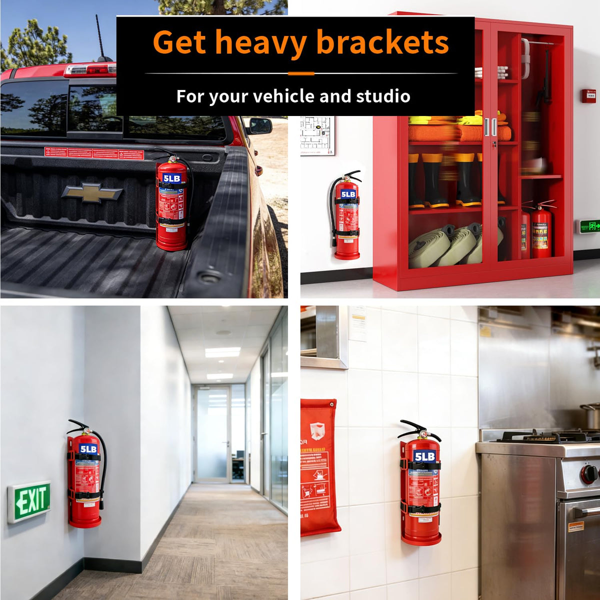 Suntree 5lb-secure-tray keeps 5 lb extinguishers stable during transport.