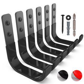 SunVFaFa garage hooks 4-inch wall-mount pack six for organized tools