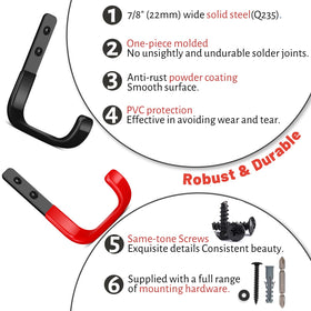 SunVFaFa rust-resistant steel hooks for indoor and outdoor use