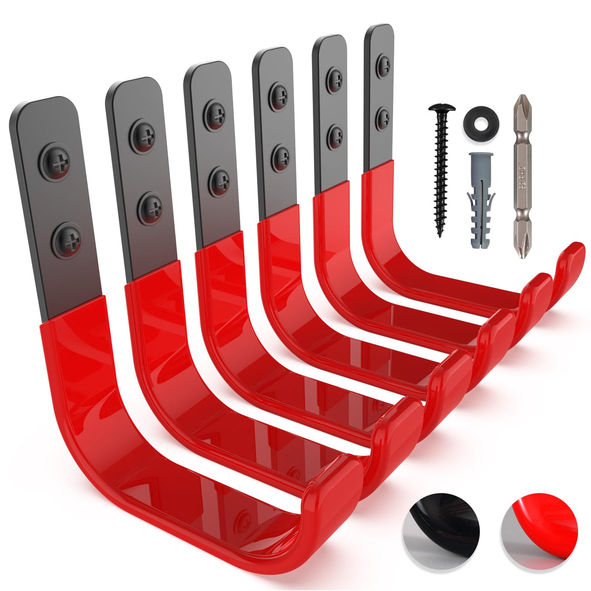 SunVFaFa 4-inch garage hook mounted for sturdy tool organization.