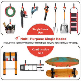SunVFaFa six-pack demonstrates flexible hanging configurations for garage tools.