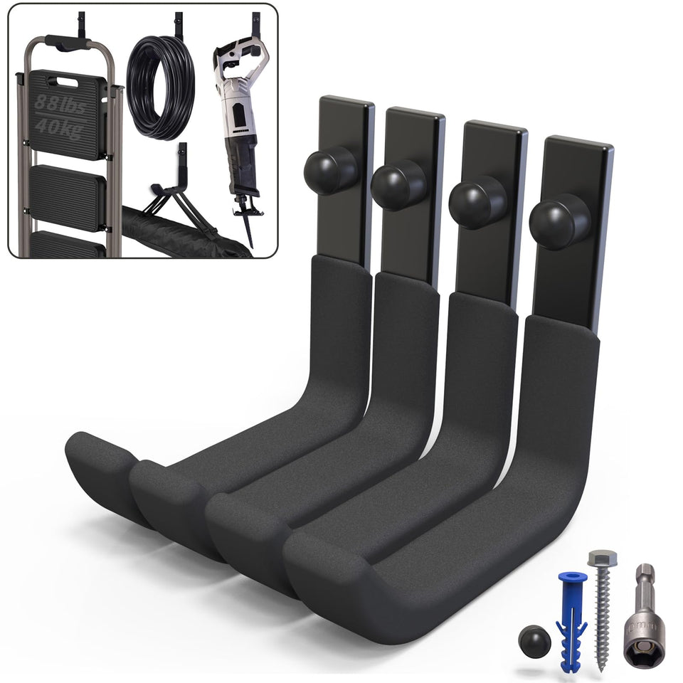 SunVFaFa garage hooks setup demonstrates quick installation for organized storage.