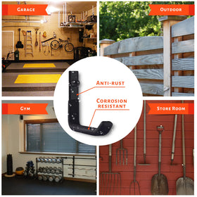 SunVFaFa space-saving garage organization shows maximizing wall space.