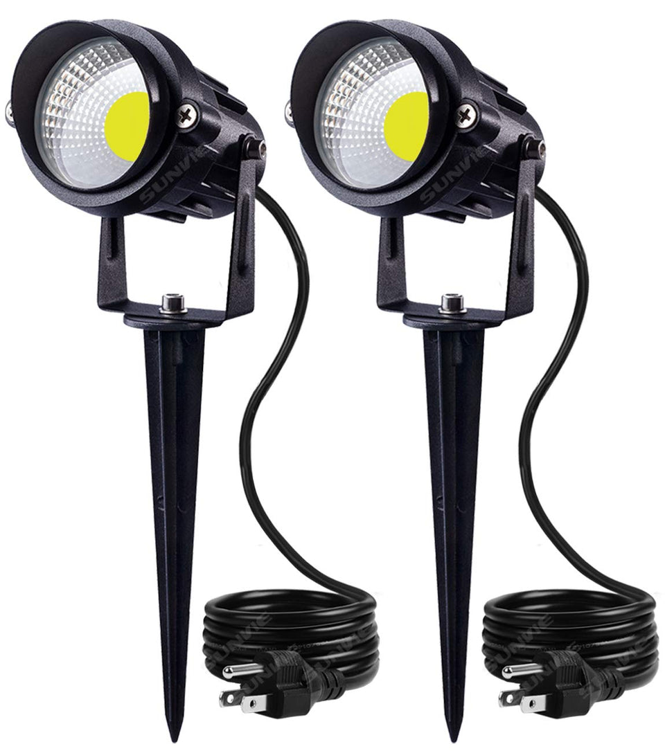 SUNVIE 12W landscape spotlight brightens pathways for nighttime visibility