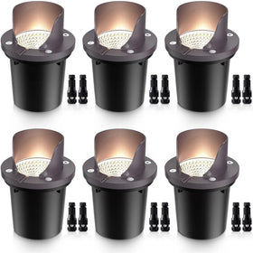 SUNVIE 12W landscape well light top view for clear pathway illumination and safety.