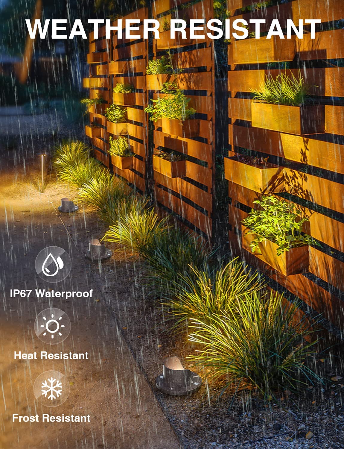 SUNVIE 12W low-voltage connector well light easy install.