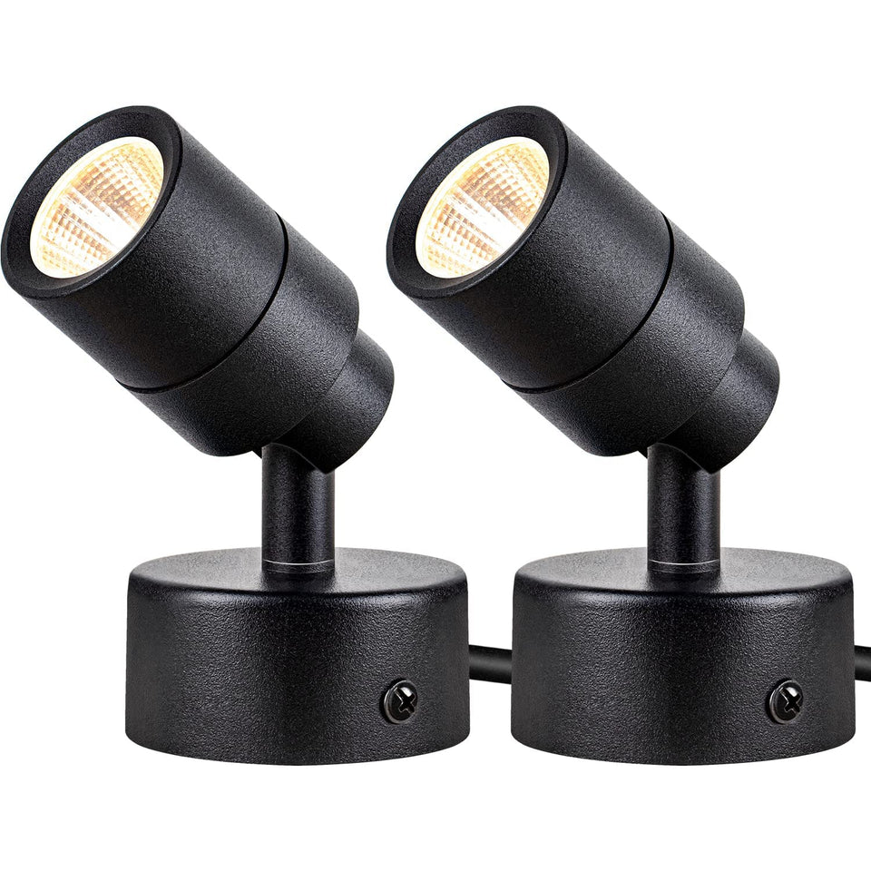 Sunvie 2-pack LED spotlights front view for versatile indoor accents