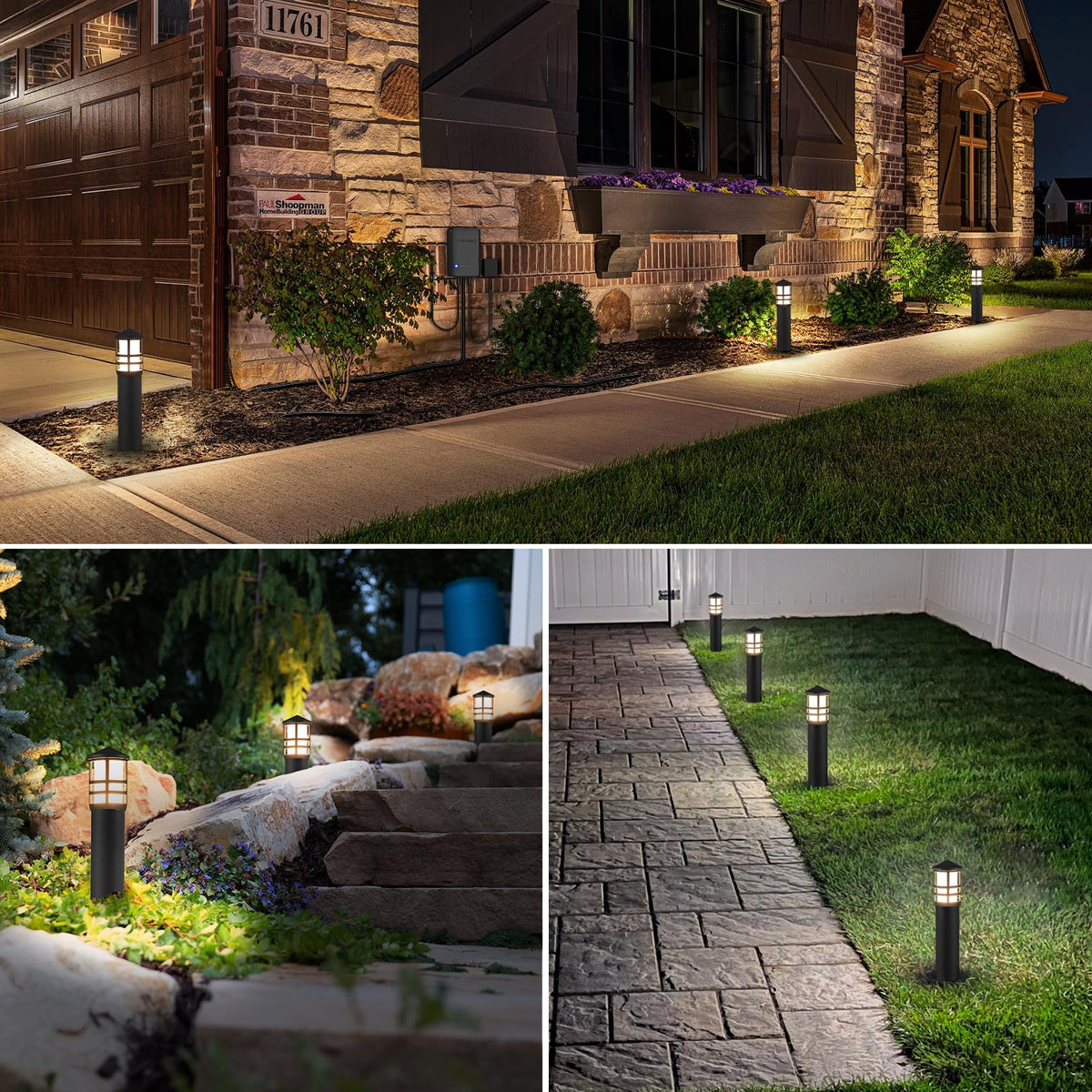 SUNVIE 3000K warm white LED provides inviting walkway lighting