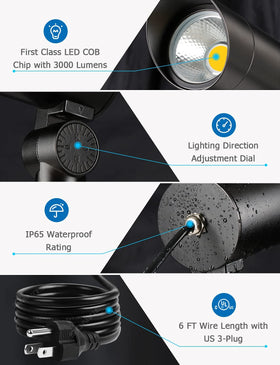 SUNVIE 30W spotlight guides the path with strong, usable light