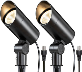 SUNVIE 30W spot light on flag pole provides warm, visible nighttime flag illumination.