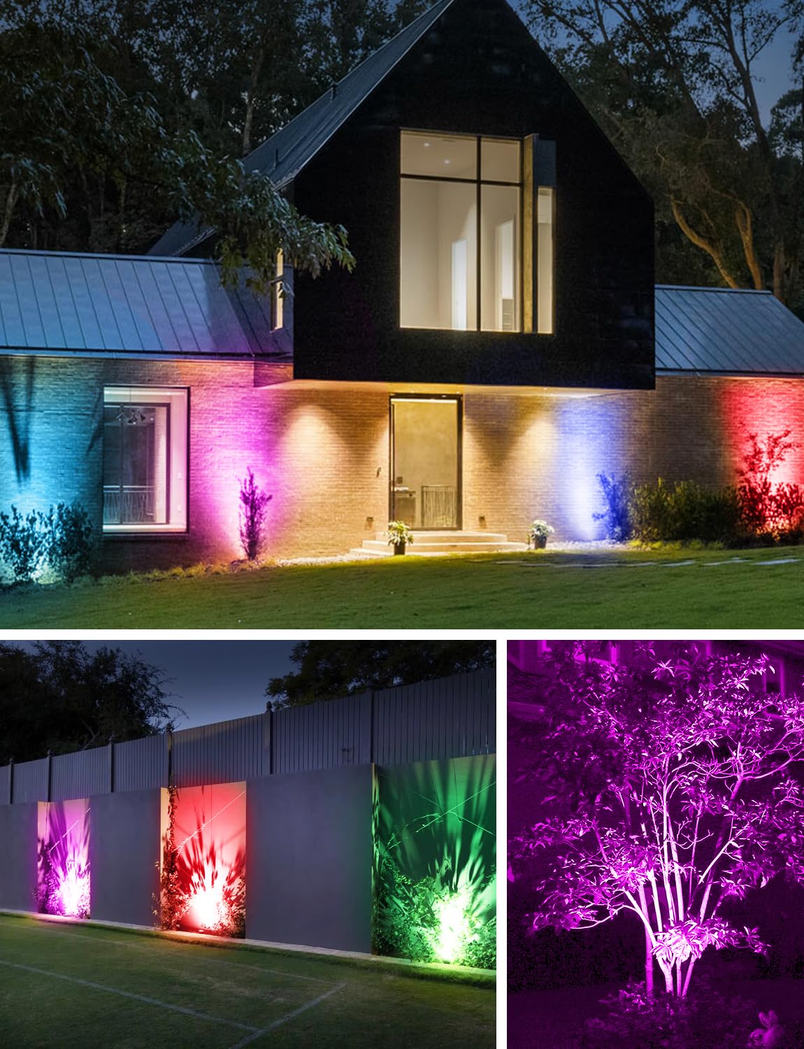 SUNVIE 4 lighting modes and 16 colors create dynamic outdoor scenes