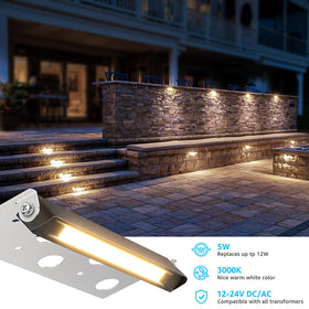 Sunvie 5W LED hardscape light emitting warm 3000K glow for pathways