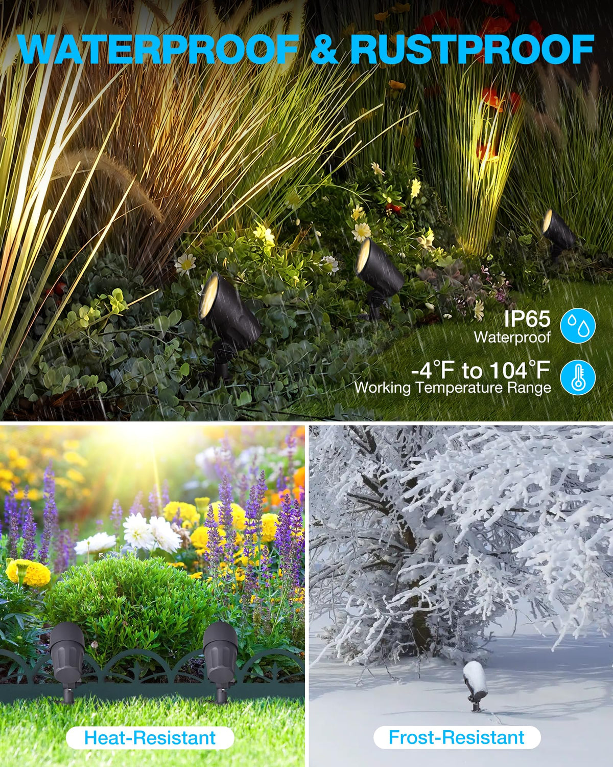 SUNVIE garden pathway light guides steps with a subtle glow