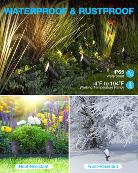 SUNVIE garden pathway light guides steps with a subtle glow
