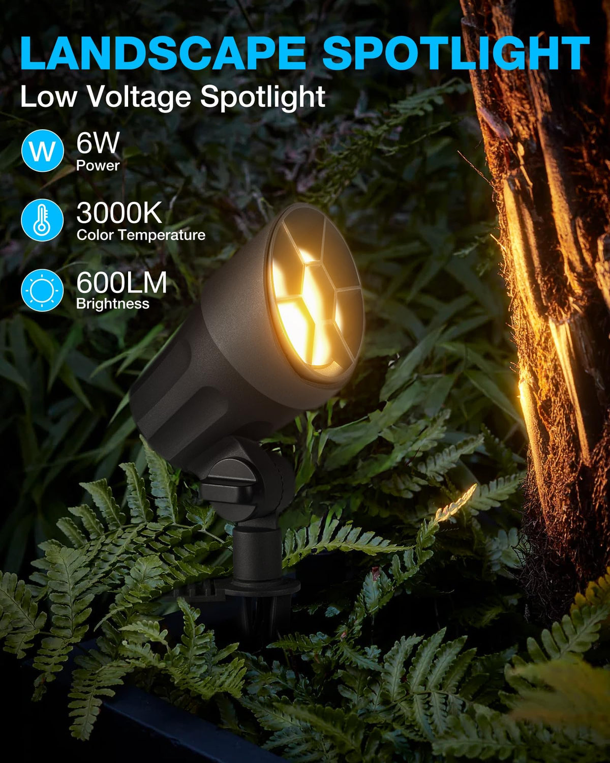SUNVIE tree spotlight highlights landscape features with even beam