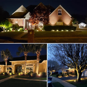 SUNVIE 8-pack outdoor lights with spike stands for fast setup