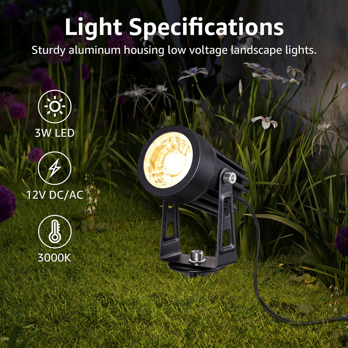 SUNVIE adjustable-head spotlight delivers precise outdoor lighting up to 90 degrees