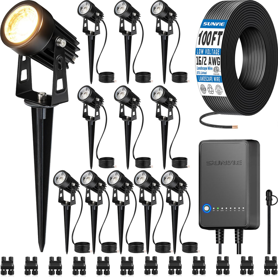 SUNVIE transformer with photocell sensor for dusk-to-dawn control.