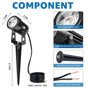 SUNVIE all-in-one kit showcases complete outdoor lighting setup for yards.